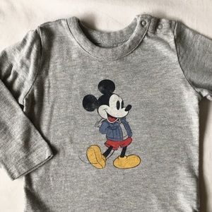 Mickey Mouse shirt size 6 12 months one piece EUC